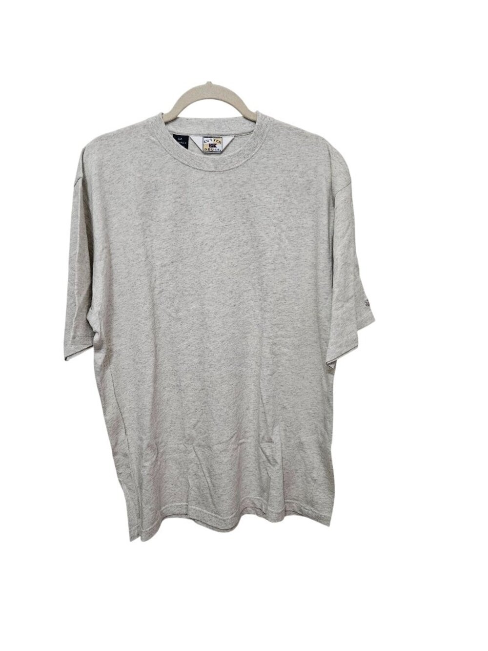 Cutter & Buck Heathered Gray SS Crew Neck Cotton TShirt SZ L